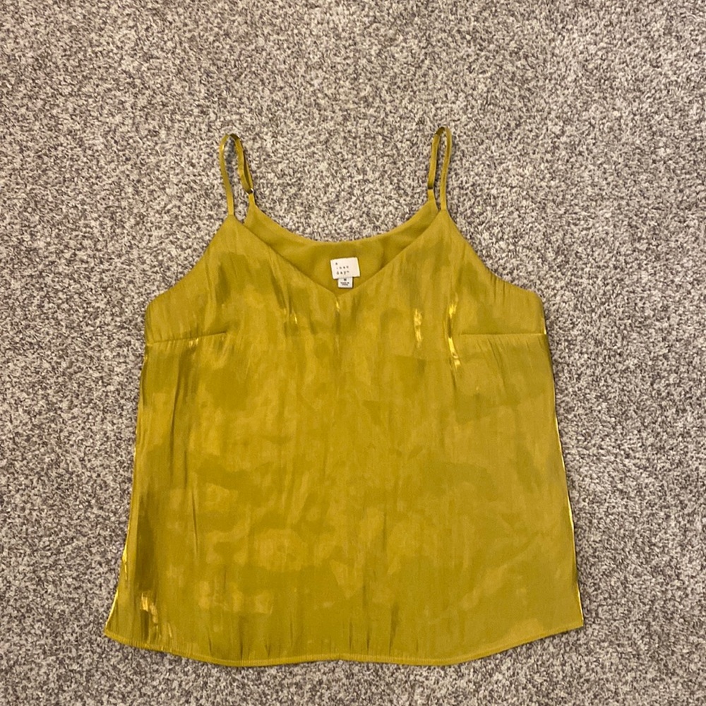A New Day Women’s Gold Satin Adjustable Strap Cami Size Medium